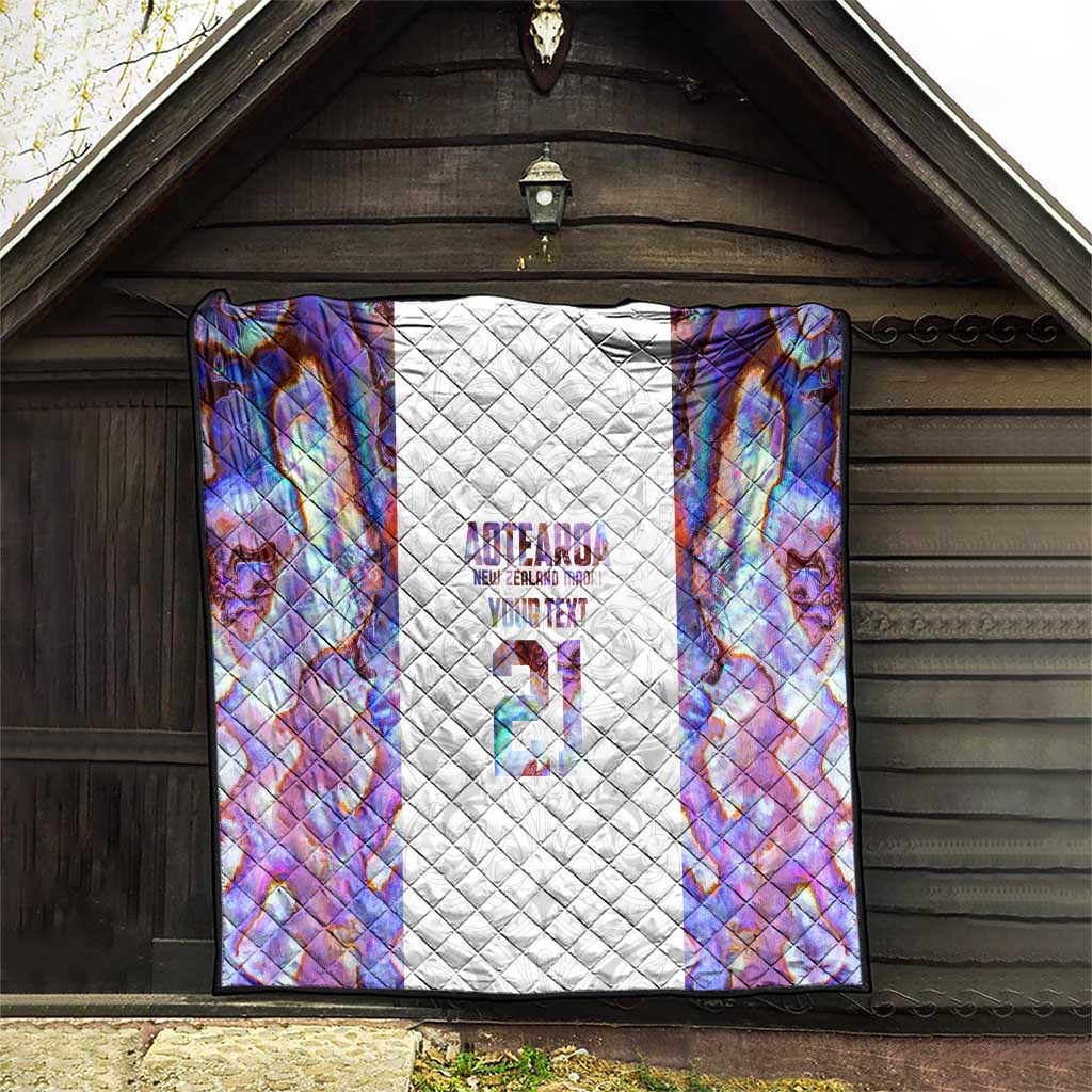 Custom New Zealand Aotearoa Quilt Pink Maori Paua Shell Indigenous - Aussie Hoodie