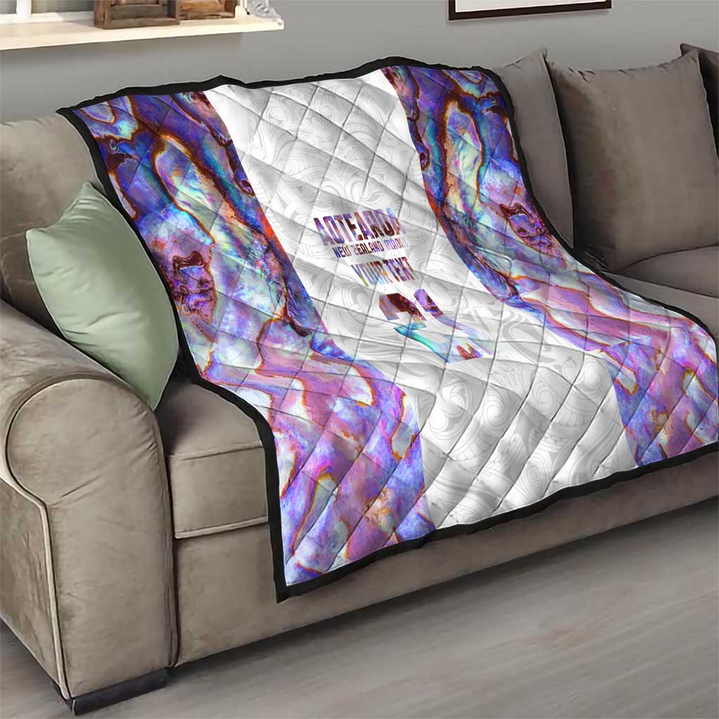 Custom New Zealand Aotearoa Quilt Pink Maori Paua Shell Indigenous - Aussie Hoodie