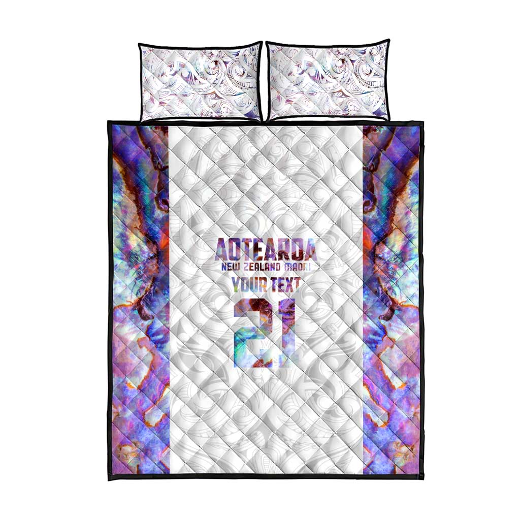 Custom New Zealand Aotearoa Quilt Bed Set Pink Maori Paua Shell Indigenous - Aussie Hoodie