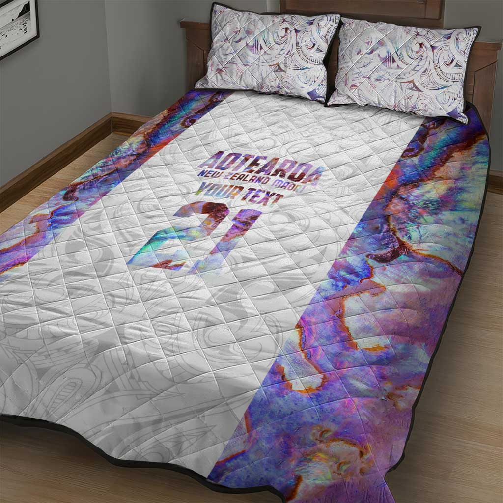 Custom New Zealand Aotearoa Quilt Bed Set Pink Maori Paua Shell Indigenous - Aussie Hoodie
