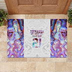 Custom New Zealand Aotearoa Rubber Doormat Pink Maori Paua Shell Indigenous - Aussie Hoodie