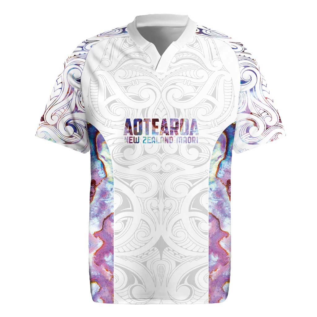 Custom New Zealand Aotearoa Rugby Jersey Pink Maori Paua Shell Indigenous - Aussie Hoodie