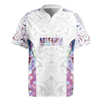 Custom New Zealand Aotearoa Rugby Jersey Pink Maori Paua Shell Indigenous - Aussie Hoodie