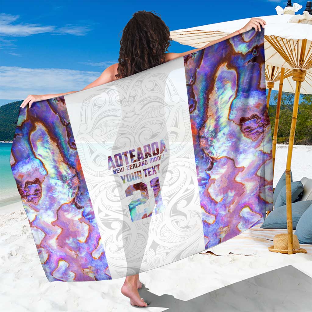 Custom New Zealand Aotearoa Sarong Pink Maori Paua Shell Indigenous - Aussie Hoodie