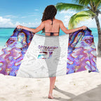 Custom New Zealand Aotearoa Sarong Pink Maori Paua Shell Indigenous - Aussie Hoodie