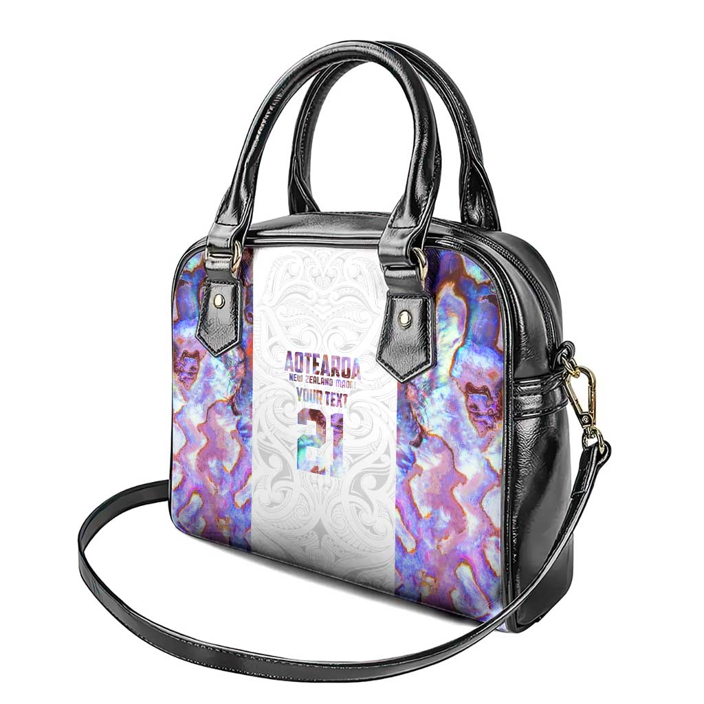 Custom New Zealand Aotearoa Shoulder Handbag Pink Maori Paua Shell Indigenous - Aussie Hoodie