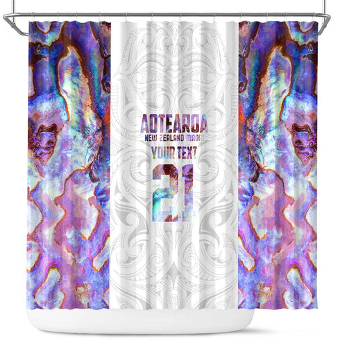 Custom New Zealand Aotearoa Shower Curtain Pink Maori Paua Shell Indigenous - Aussie Hoodie