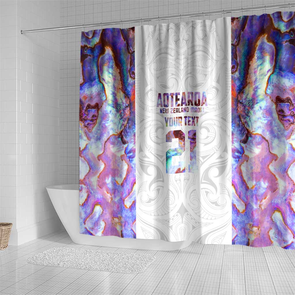 Custom New Zealand Aotearoa Shower Curtain Pink Maori Paua Shell Indigenous - Aussie Hoodie