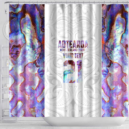 Custom New Zealand Aotearoa Shower Curtain Pink Maori Paua Shell Indigenous - Aussie Hoodie