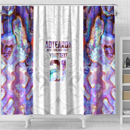 Custom New Zealand Aotearoa Shower Curtain Pink Maori Paua Shell Indigenous - Aussie Hoodie