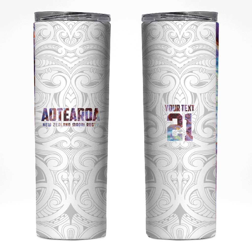 Custom New Zealand Aotearoa Skinny Tumbler Pink Maori Paua Shell Indigenous - Aussie Hoodie