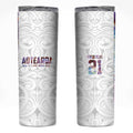 Custom New Zealand Aotearoa Skinny Tumbler Pink Maori Paua Shell Indigenous - Aussie Hoodie