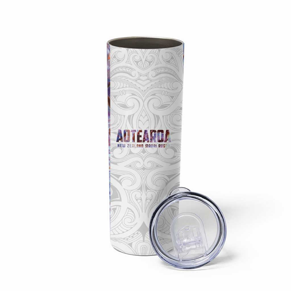 Custom New Zealand Aotearoa Skinny Tumbler Pink Maori Paua Shell Indigenous - Aussie Hoodie