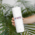 Custom New Zealand Aotearoa Skinny Tumbler Pink Maori Paua Shell Indigenous - Aussie Hoodie