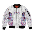 Custom New Zealand Aotearoa Sleeve Zip Bomber Jacket Pink Maori Paua Shell Indigenous - Aussie Hoodie
