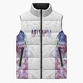 Custom New Zealand Aotearoa Sleeveless Puffer Jacket Pink Maori Paua Shell Indigenous - Aussie Hoodie