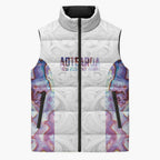 Custom New Zealand Aotearoa Sleeveless Puffer Jacket Pink Maori Paua Shell Indigenous - Aussie Hoodie