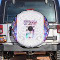 Custom New Zealand Aotearoa Spare Tire Cover Pink Maori Paua Shell Indigenous - Aussie Hoodie