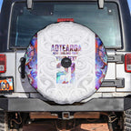Custom New Zealand Aotearoa Spare Tire Cover Pink Maori Paua Shell Indigenous - Aussie Hoodie