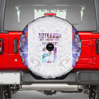 Custom New Zealand Aotearoa Spare Tire Cover Pink Maori Paua Shell Indigenous - Aussie Hoodie