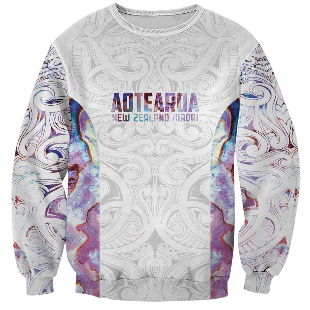 Custom New Zealand Aotearoa Sweatshirt Pink Maori Paua Shell Indigenous - Aussie Hoodie