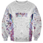 Custom New Zealand Aotearoa Sweatshirt Pink Maori Paua Shell Indigenous - Aussie Hoodie