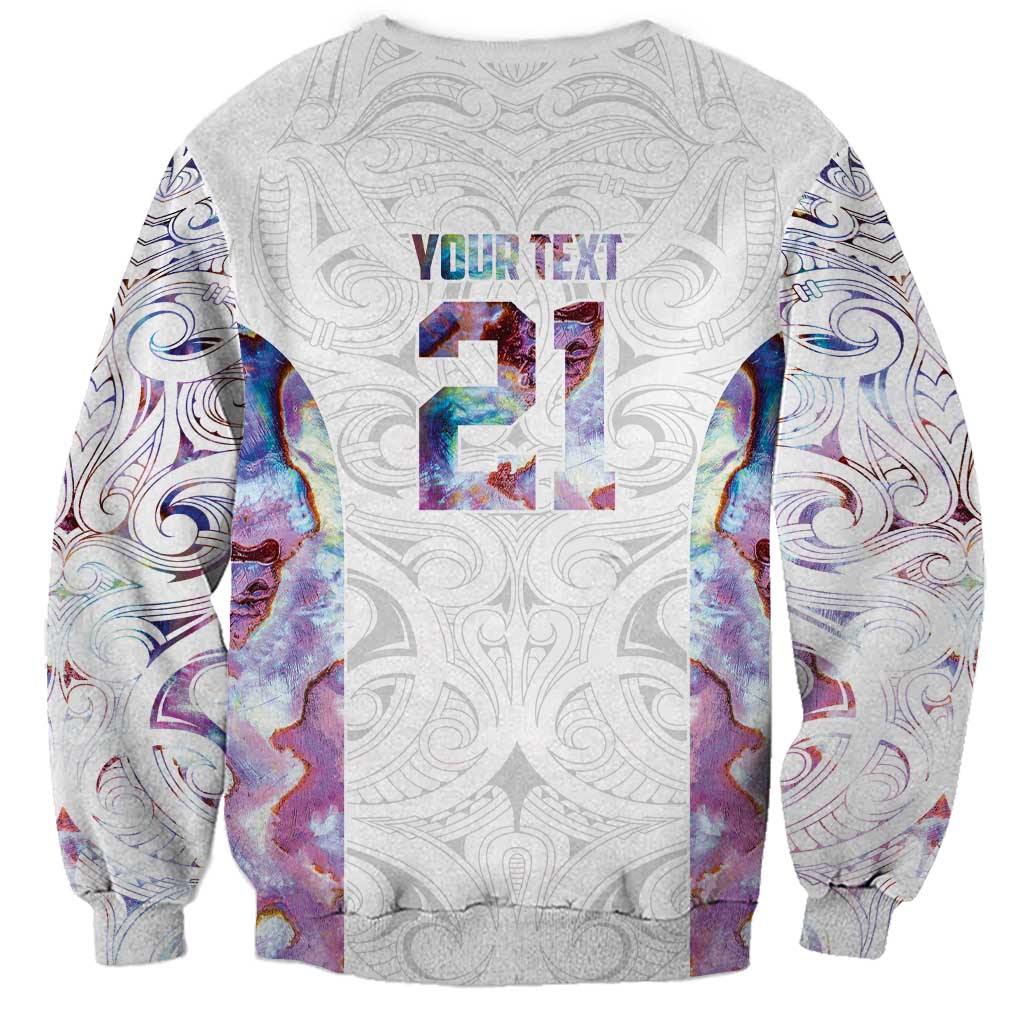 Custom New Zealand Aotearoa Sweatshirt Pink Maori Paua Shell Indigenous - Aussie Hoodie