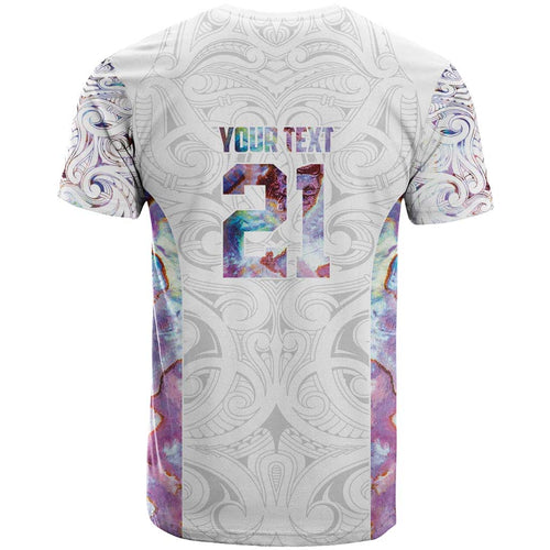 Custom New Zealand Aotearoa T Shirt Pink Maori Paua Shell Indigenous - Aussie Hoodie