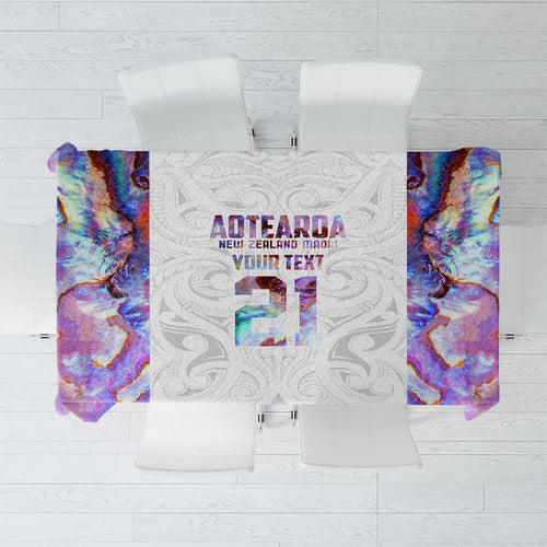 Custom New Zealand Aotearoa Tablecloth Pink Maori Paua Shell Indigenous - Aussie Hoodie
