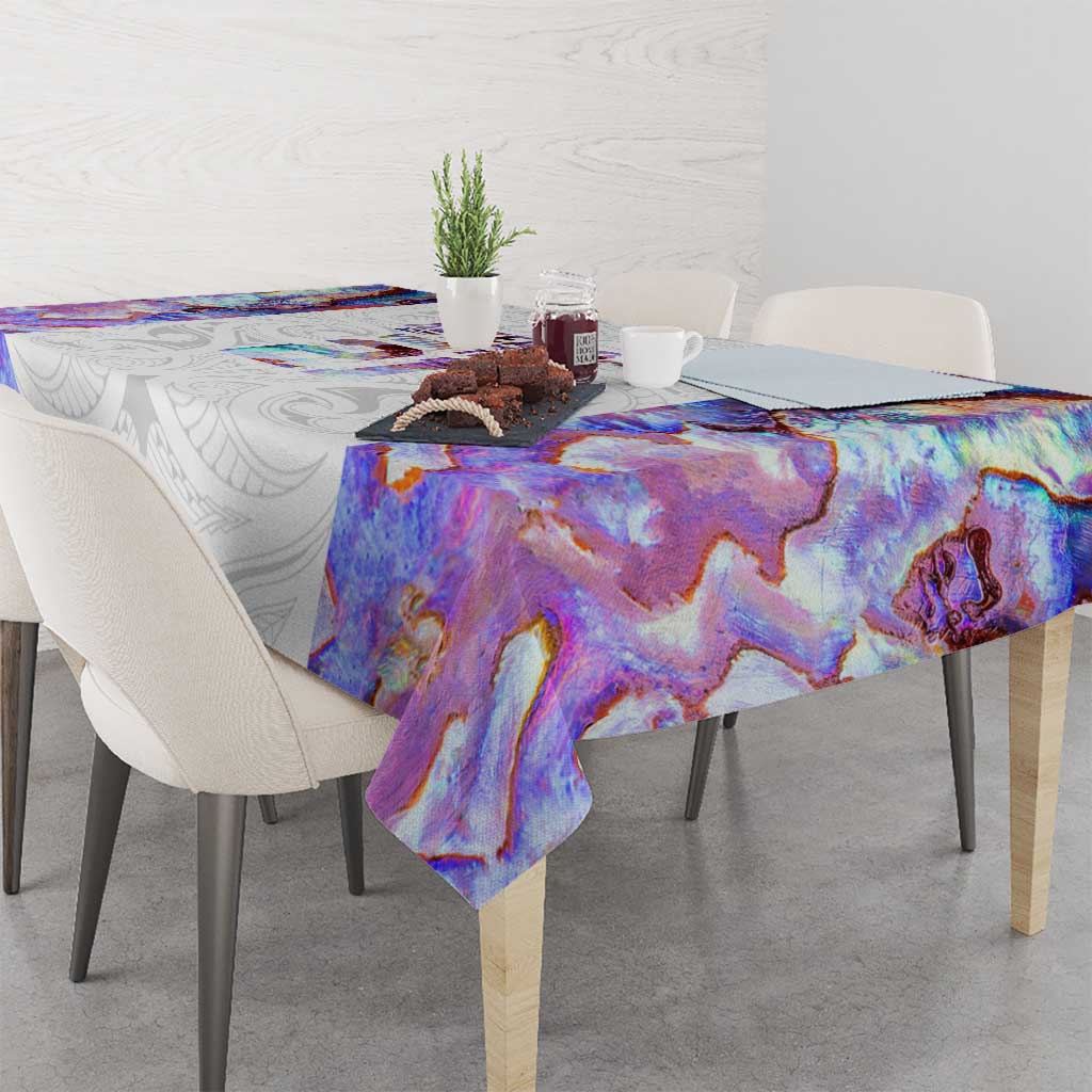 Custom New Zealand Aotearoa Tablecloth Pink Maori Paua Shell Indigenous - Aussie Hoodie