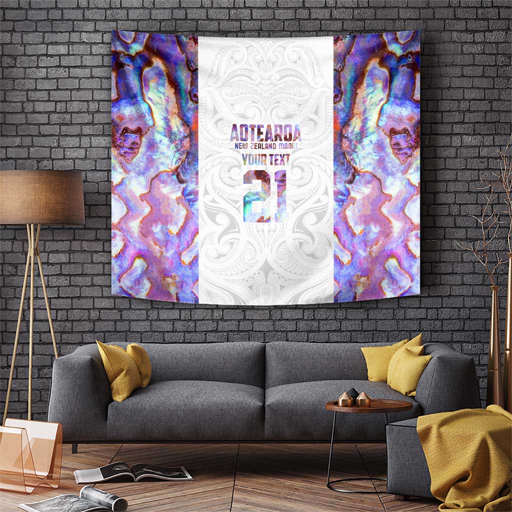 Custom New Zealand Aotearoa Tapestry Pink Maori Paua Shell Indigenous - Aussie Hoodie