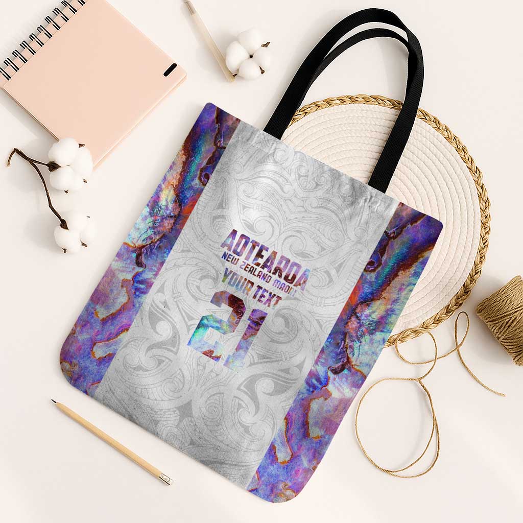 Custom New Zealand Aotearoa Tote Bag Pink Maori Paua Shell Indigenous - Aussie Hoodie