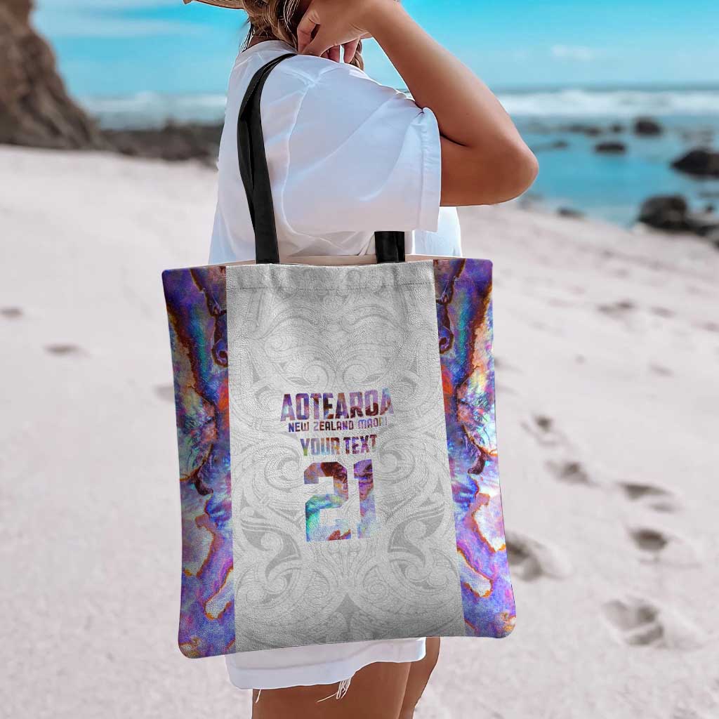 Custom New Zealand Aotearoa Tote Bag Pink Maori Paua Shell Indigenous - Aussie Hoodie