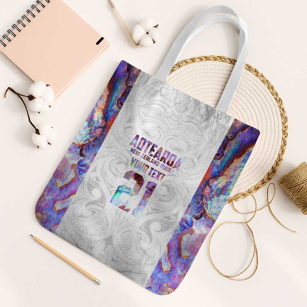 Custom New Zealand Aotearoa Tote Bag Pink Maori Paua Shell Indigenous - Aussie Hoodie