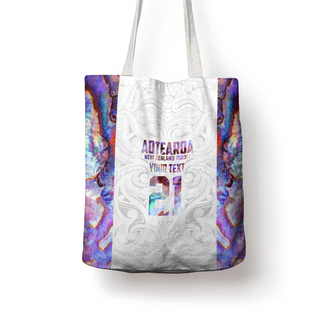 Custom New Zealand Aotearoa Tote Bag Pink Maori Paua Shell Indigenous - Aussie Hoodie