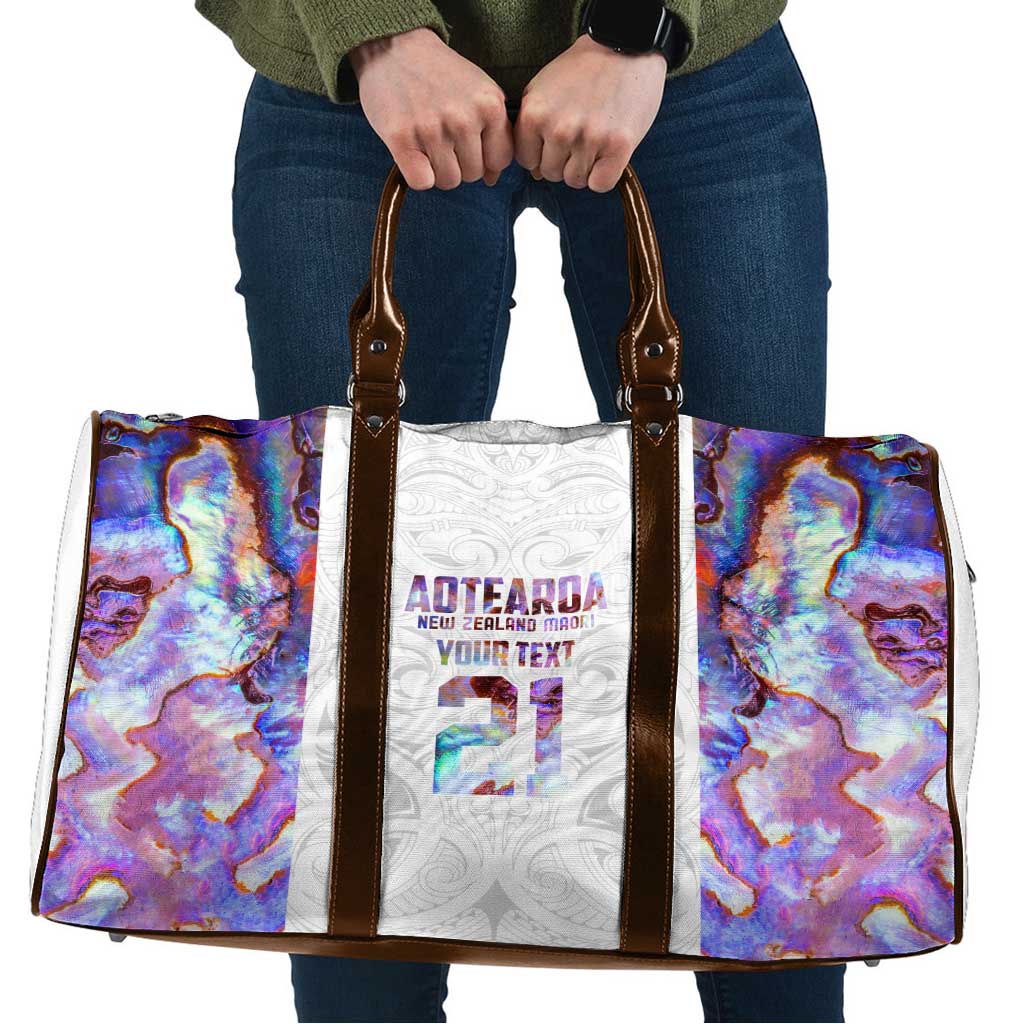Custom New Zealand Aotearoa Travel Bag Pink Maori Paua Shell Indigenous - Aussie Hoodie