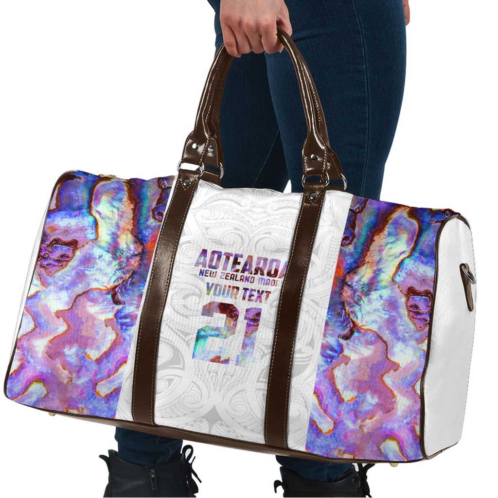 Custom New Zealand Aotearoa Travel Bag Pink Maori Paua Shell Indigenous - Aussie Hoodie