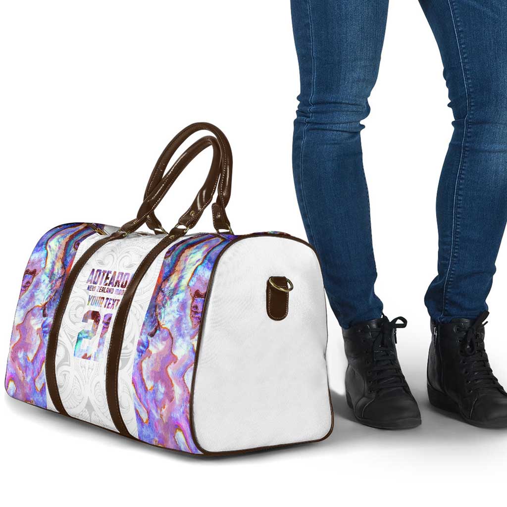Custom New Zealand Aotearoa Travel Bag Pink Maori Paua Shell Indigenous - Aussie Hoodie