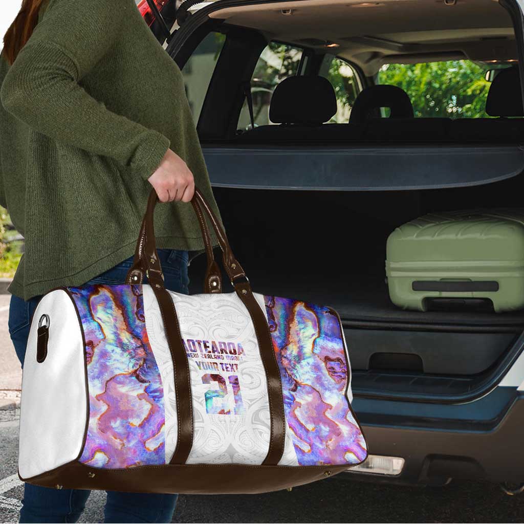 Custom New Zealand Aotearoa Travel Bag Pink Maori Paua Shell Indigenous - Aussie Hoodie