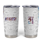 Custom New Zealand Aotearoa Tumbler Cup Pink Maori Paua Shell Indigenous - Aussie Hoodie