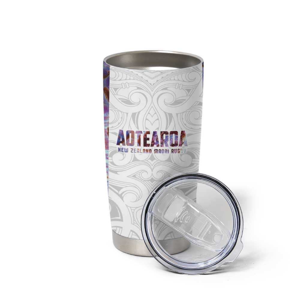 Custom New Zealand Aotearoa Tumbler Cup Pink Maori Paua Shell Indigenous - Aussie Hoodie