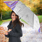 Custom New Zealand Aotearoa Umbrella Pink Maori Paua Shell Indigenous - Aussie Hoodie