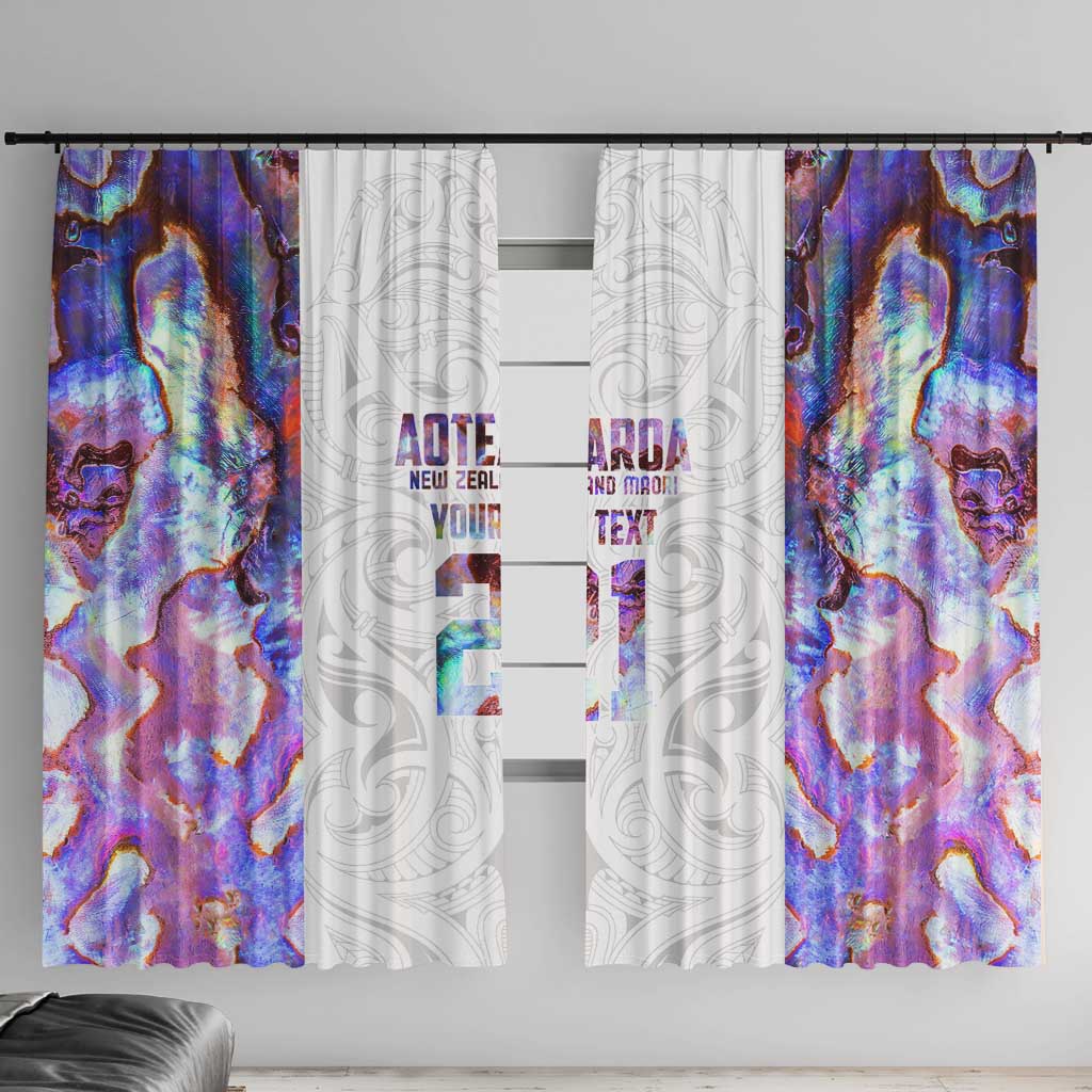 Custom New Zealand Aotearoa Window Curtain Pink Maori Paua Shell Indigenous - Aussie Hoodie