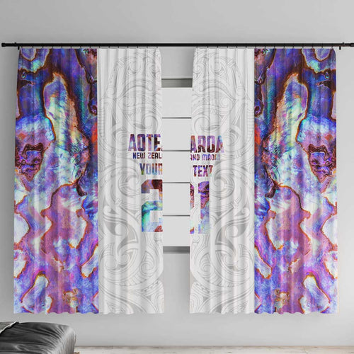 Custom New Zealand Aotearoa Window Curtain Pink Maori Paua Shell Indigenous - Aussie Hoodie