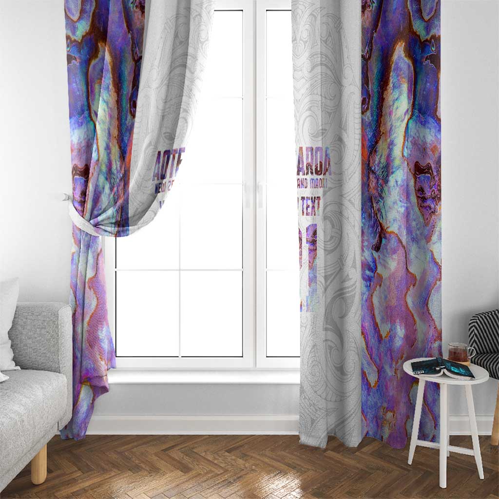 Custom New Zealand Aotearoa Window Curtain Pink Maori Paua Shell Indigenous - Aussie Hoodie