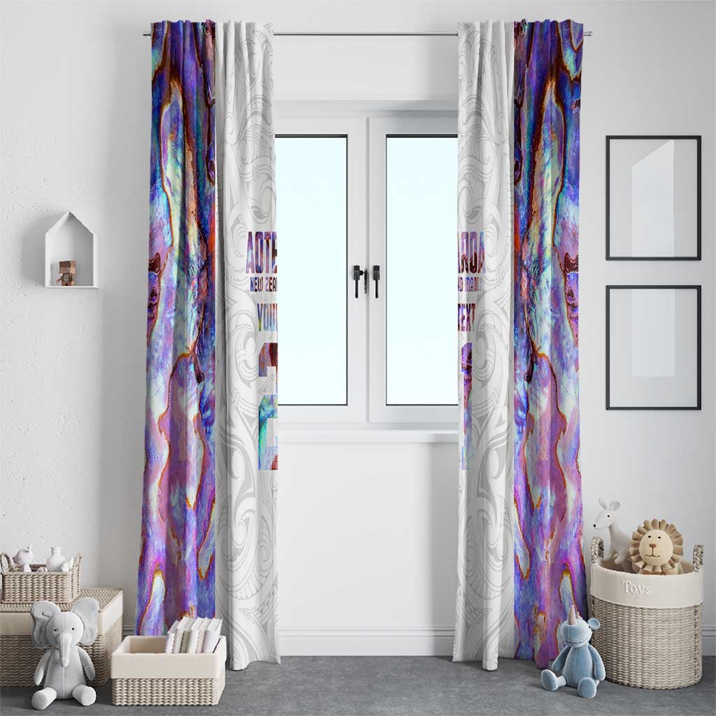 Custom New Zealand Aotearoa Window Curtain Pink Maori Paua Shell Indigenous - Aussie Hoodie