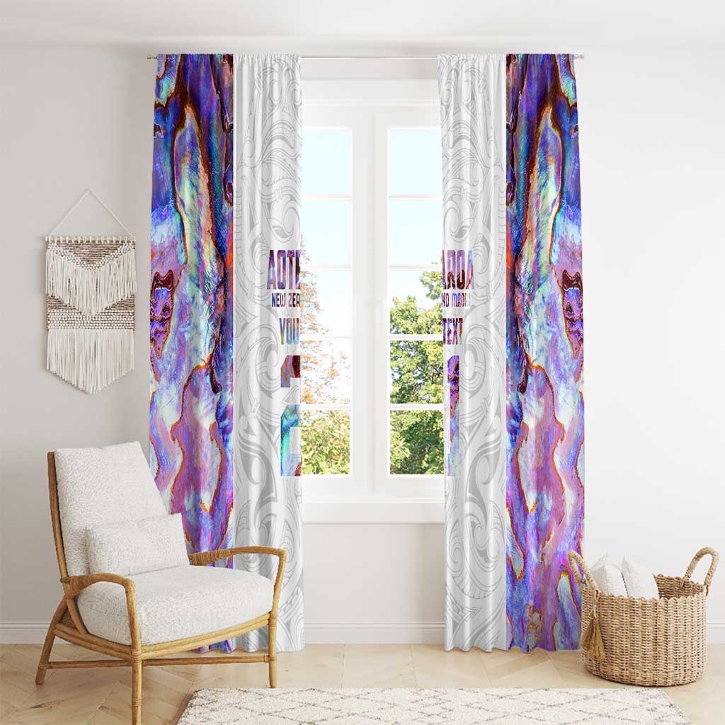 Custom New Zealand Aotearoa Window Curtain Pink Maori Paua Shell Indigenous - Aussie Hoodie