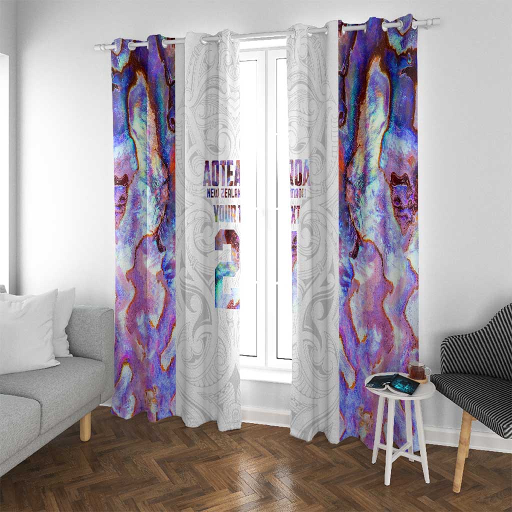 Custom New Zealand Aotearoa Window Curtain Pink Maori Paua Shell Indigenous - Aussie Hoodie
