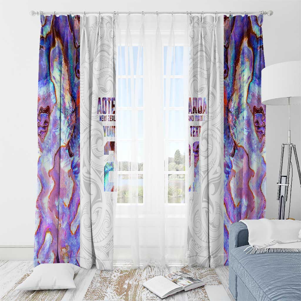Custom New Zealand Aotearoa Window Curtain Pink Maori Paua Shell Indigenous - Aussie Hoodie