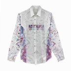 Custom New Zealand Aotearoa Women Casual Shirt Pink Maori Paua Shell Indigenous - Aussie Hoodie